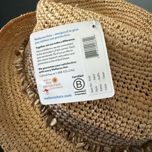 Wallaroo Women’s Raffia Cowboy Sun Hat With Beaded Band - Picture 3 of 9